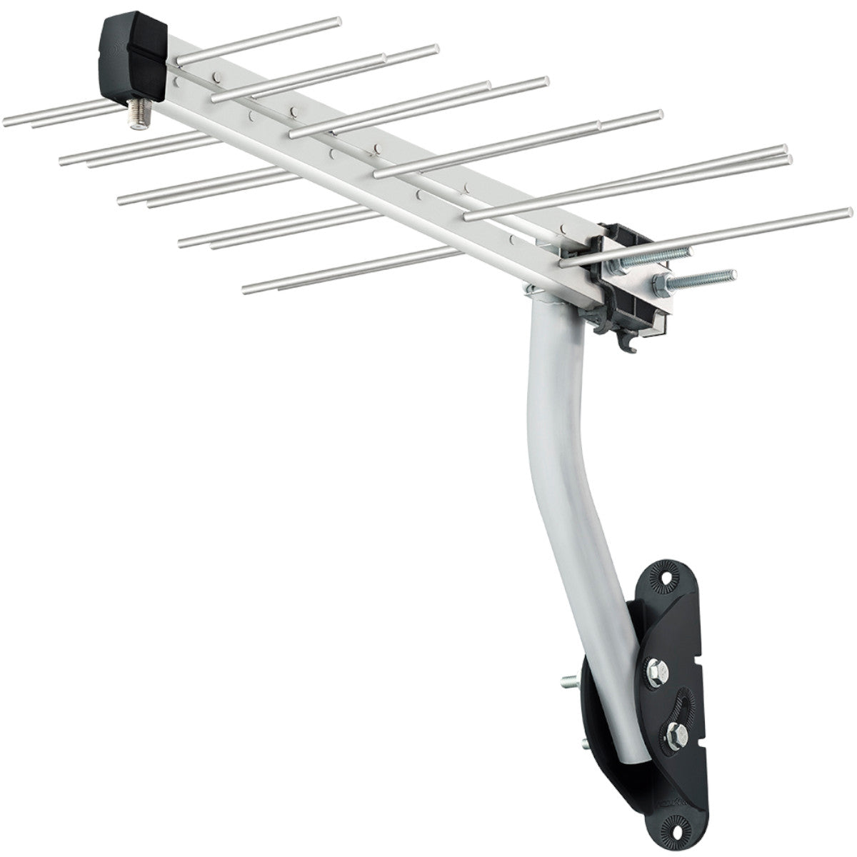 Antena Digital Externa Log Para Tv Hdtv/uhf/4k 12dbi 20 Elementos Com Kit De Instalação Lu-20-plus