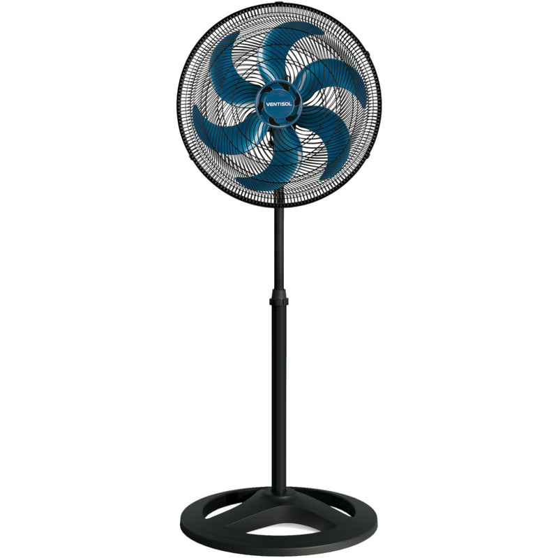 Ventilador De Coluna 50cm Turbo 6 Pás Oscilante Premium Azul 220v