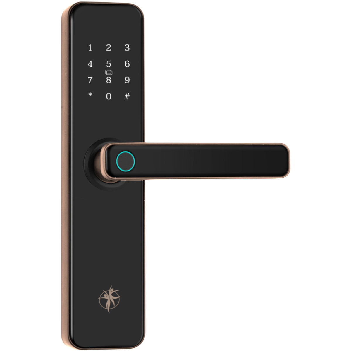 Fechadura Smart De Embutir Com Maçaneta Vsl-11 Vitallys Smark Lock Com Borda De Bronze