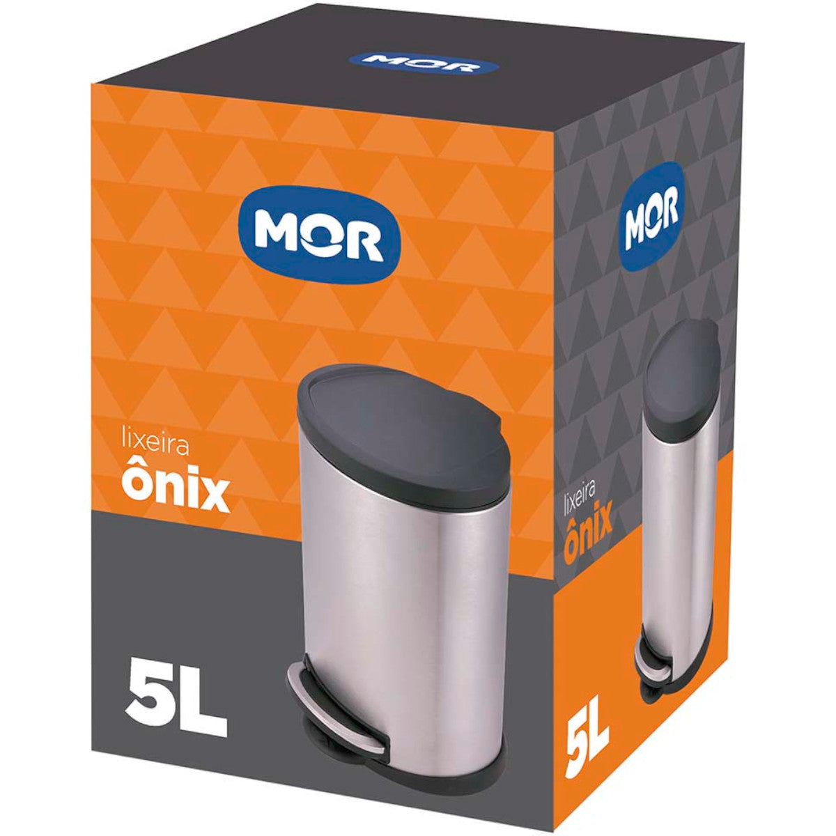 Lixeira Inox 5 Litros ônix 008230