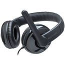Fone De Ouvido  Headset Pro P2 - Cancelamento De Ruído - Potência 30mw - Com Adaptador P3 Preto - Ph316