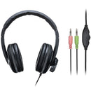 Fone De Ouvido  Headset Pro P2 - Cancelamento De Ruído - Potência 30mw - Com Adaptador P3 Preto - Ph316