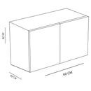 Armário Aéreo 2 Portas Preto Em Mdf