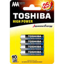 Pilha Alcalina AAA 1,5V LR03GCP (C/4 Pilhas) Toshiba - CXF / 12