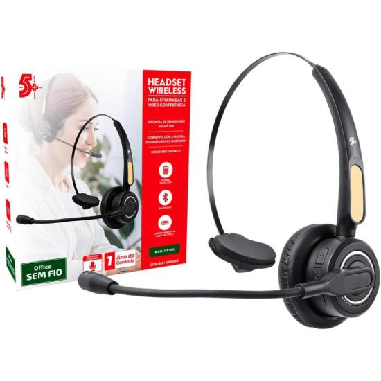 Headset Sem Fio Bluetooth HS-201 5+