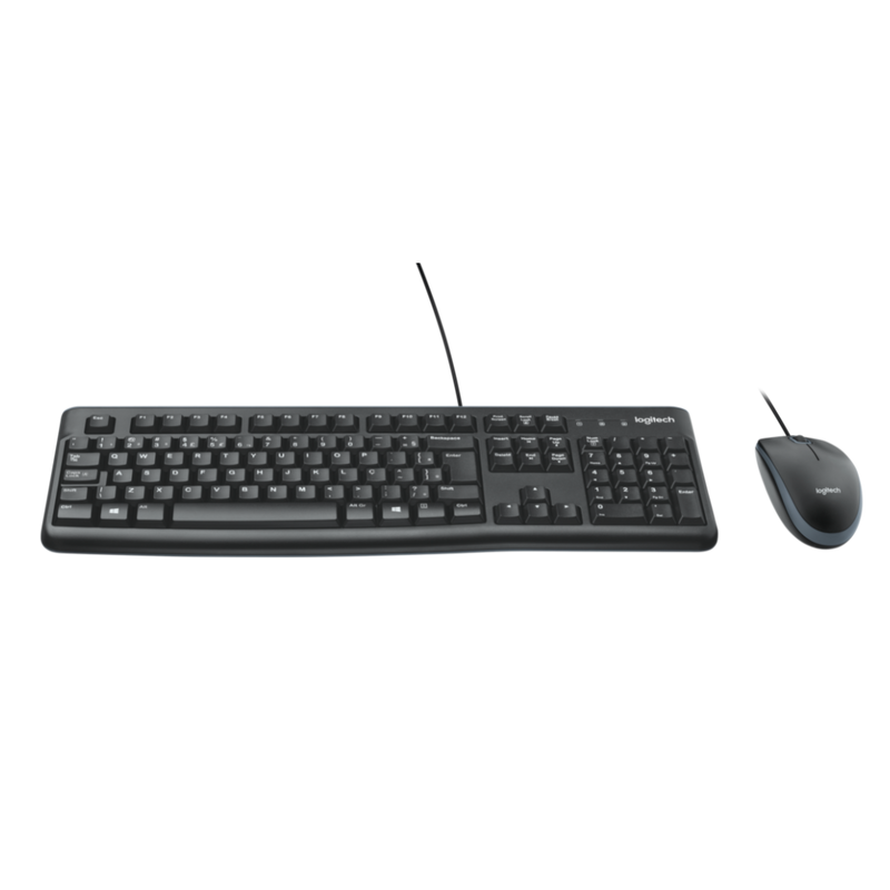 Kit Teclado e Mouse Logitech MK120 Preto USB 920-004429-C