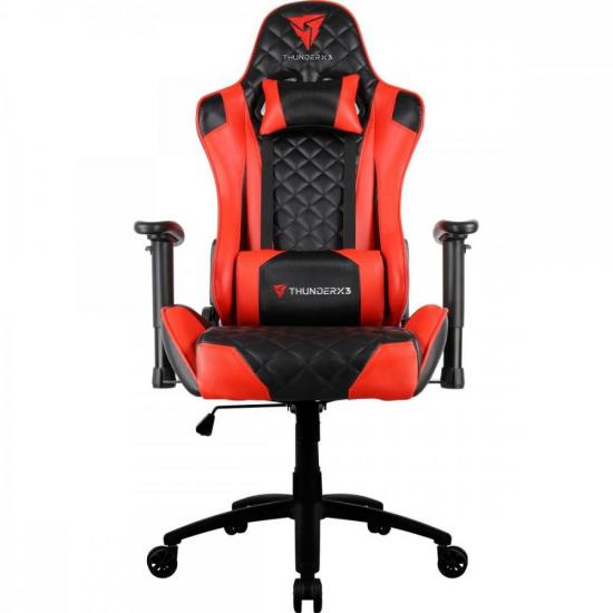 Cadeira Gamer Profissional TGC12 Preta/Vermelha THUNDERX3