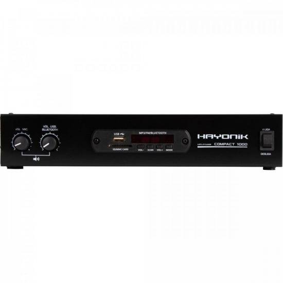 Amplificador 80W RMS com Bluetooth COMPACT 1000 HAYONIK