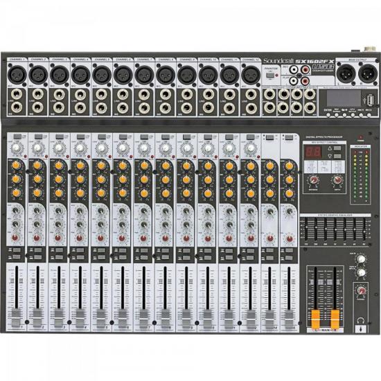 Mesa de Som 16 Canais USB SX1602FX Cinza SOUNDCRAFT