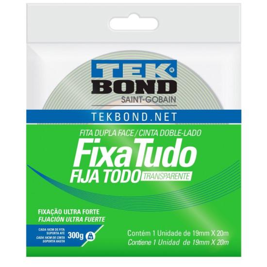 Fita Acrílica Uso Interno Fixa Tudo 19mmx20m Tekbond