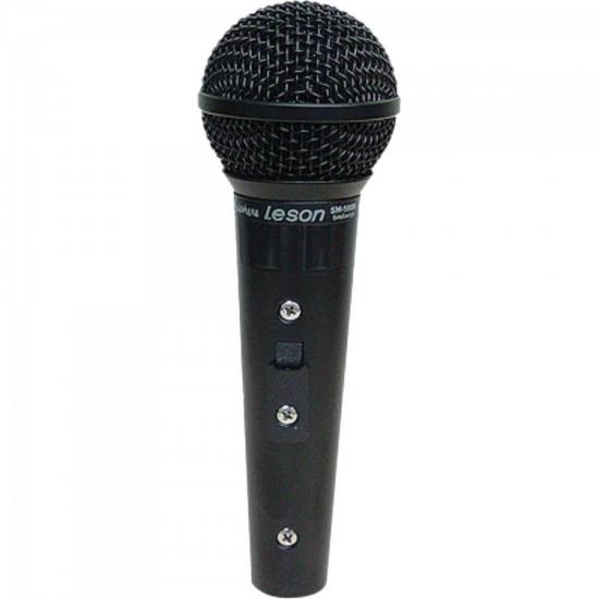 Microfone Vocal Profissional Leson SM58 P4BK Preto Fosco