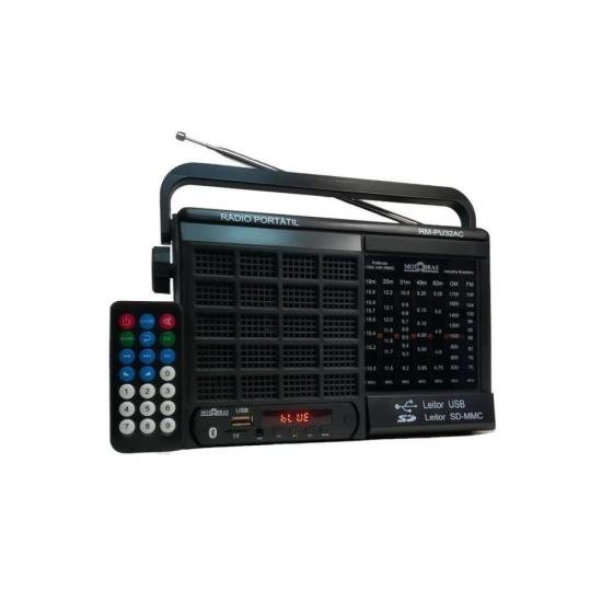 Rádio Portátil 7 Faixas RM-PU32AC Preto MOTOBRAS