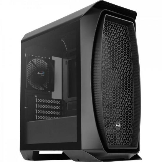 Gabinete Gamer Aerocool Aero One Mini Preto Lateral Vidro