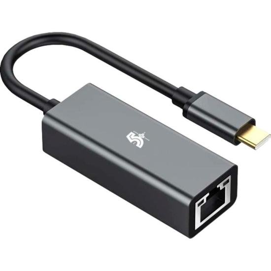 Cabo adaptador Conversor USB C para LAN RJ45 ATC-06 5+