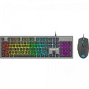 Combo Teclado + Mouse Gamer Fortrek Rainbow Ranger Grafite RGB