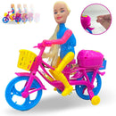 Boneca Com Bicicleta Ciclista Pedala Brinquedo De Fricção