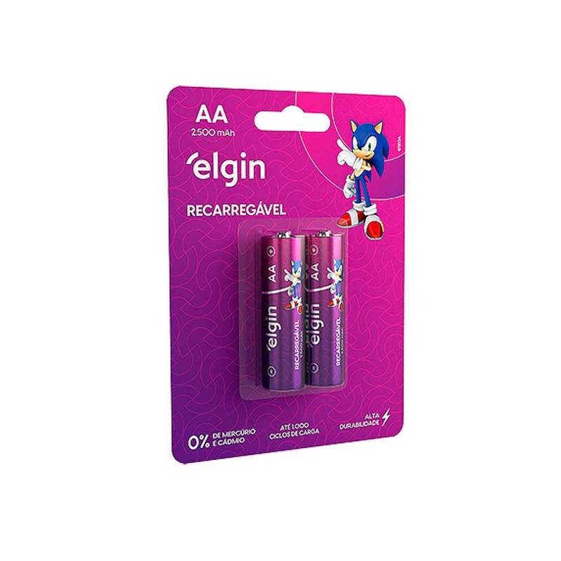 Pilha Recarregável Aa Elgin 2700mah Cartela C/2un - Pç / 2