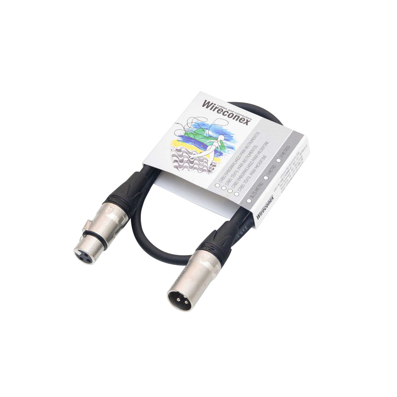 Cabo De Microfone Pro Balanceado Emborrachado Xlr Xlr 0,70 Cm Mpbe-0,70 Wireconex