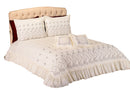 Cobre Leito Casal King Size Alice  07 Peças Palha