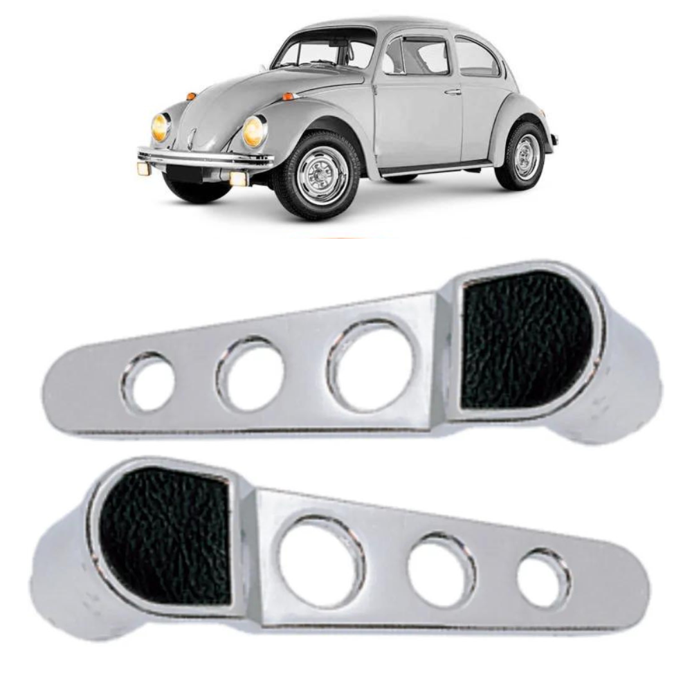 2 Maçanetas Internas Cromadas Modelo Estorte Fusca 59 A 86 - UN / 2