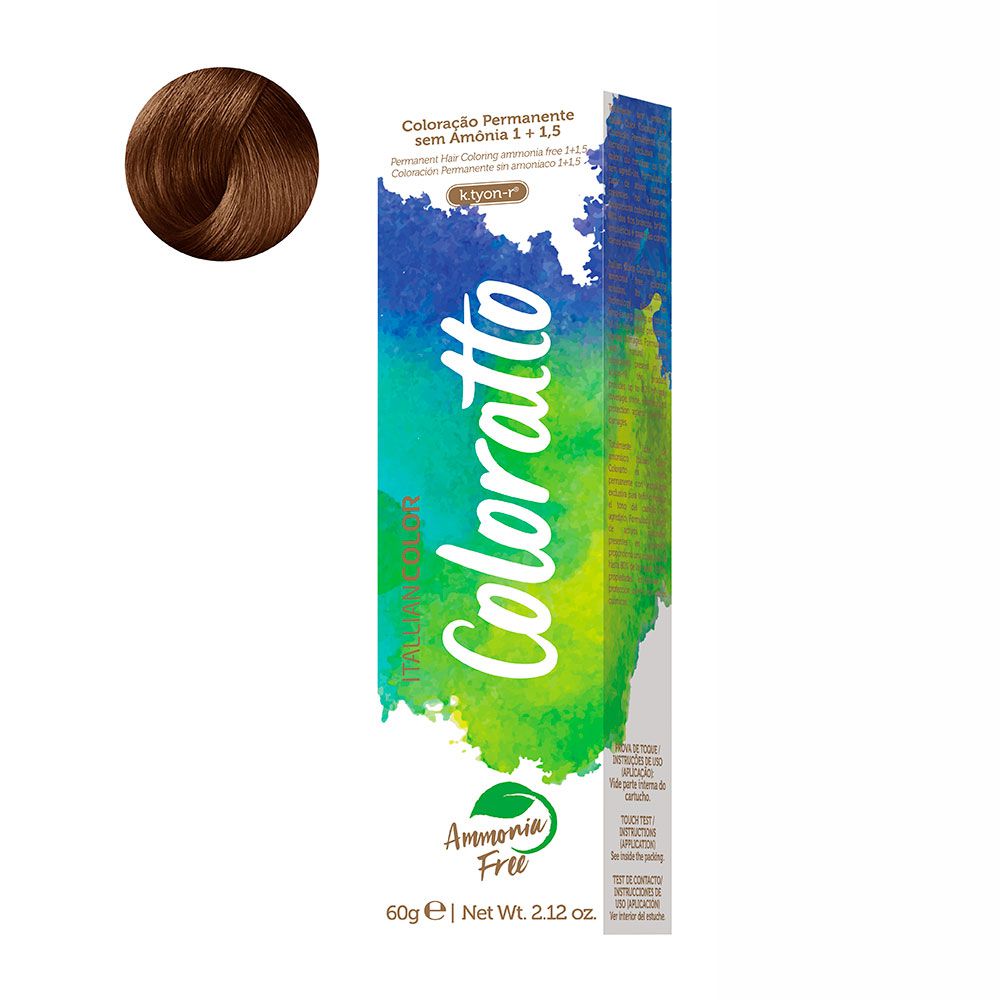 Coloração Sem Amônia Coloratto 60g Louro Claro Cobre 8.4