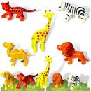 Kit Animais Da Floresta Fazendinha Girafa Leão Zebra Tigre