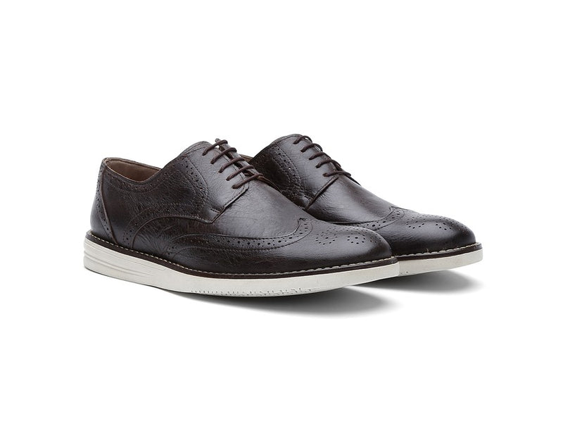 Sapato Casual Oxford Masculino Couro Fóssil Preto 206