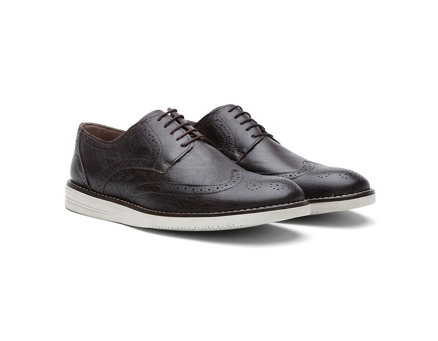 Sapato Casual Oxford Masculino Couro Fossil Café 206