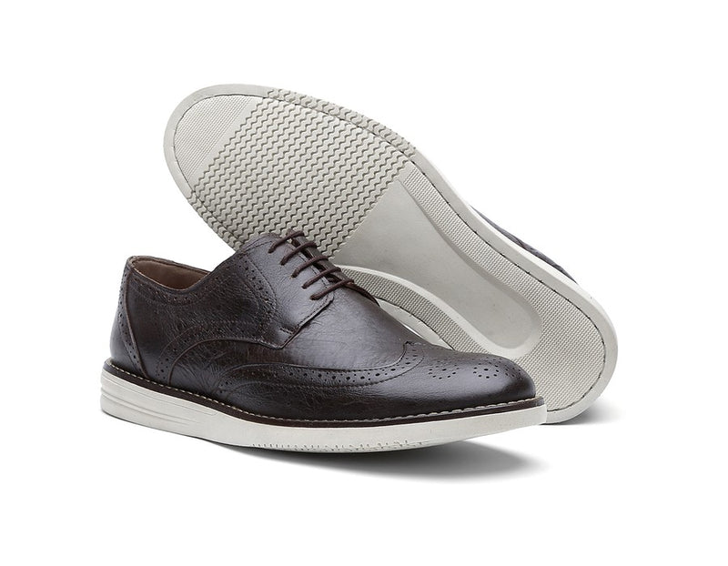 Sapato Casual Oxford Masculino Couro Fóssil Preto 206