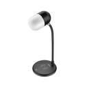 Luminária De Mesa Led Lumi Play 3 Em 1 Carregador De Celular Por Indução E Caixa De Som Preta - 48lumiplay00