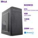 Computador B100 Dual Core Celeron G5905 3.50ghz Memória 4gb Ddr4 Ssd 128gb Fonte 200w Windows 11 Pro