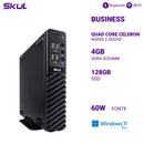 Mini Computador Business B100 Quad Core Celeron  N5095 2.00ghz Mem 4gb Ddr4 Ssd 128gb Fonte 60w Externa Windows 11 Pro