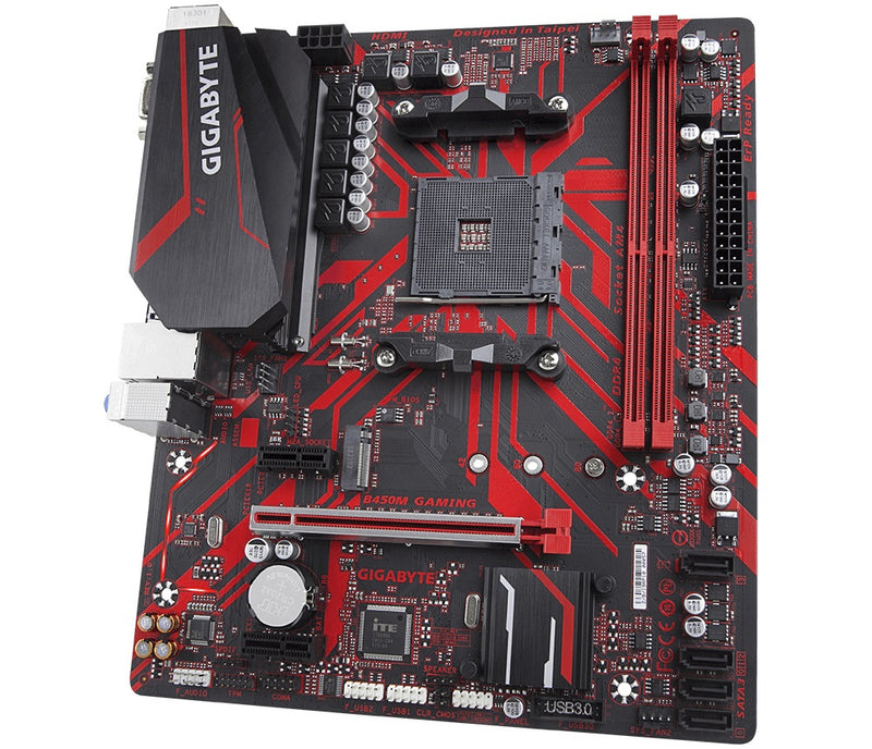 Placa-mãe Gigabyte B450 Gaming, Am4 2xddr4(máx 64gb),4 Sata,1 M.2, Hdmi/vga/dvi-d 2xusb 3.2, 4xusb 2.0