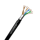 Cabo De Rede Lan Ftp Cat.5e 4px24awg Capa Dupla Blindado Para Uso Externo 305m 100% Cobre Preto - Dvbl