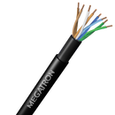 Cabo De Rede Lan Ftp Cat.5e 4px24awg Dupla Capa Para Uso Externo 305 Metros 100% Cobre Preto - Dv