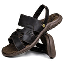 Sandália Papete Masculina De Couro Chocolate 2200