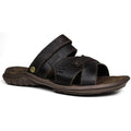 Sandália Papete Masculina De Couro Chocolate 2200