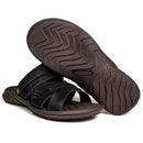 Sandália Papete Masculina De Couro Chocolate 2200