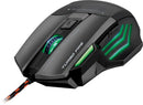 Mouse Laser Game Profissional 7 Botões Usb 3200dpi Mo207 Cabo 1,8m  Preto