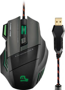 Mouse Laser Game Profissional 7 Botões Usb 3200dpi Mo207 Cabo 1,8m  Preto