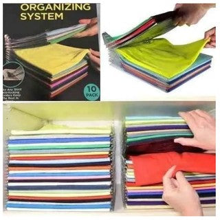 Kit com 10 Organizadores Roupas Camisas Camisetas