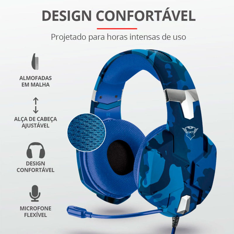 Headset Gamer Trust GXT 322 Carus Blue 23249i