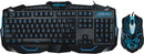 Teclado E Mouse Gamer Com Fio Usb Detalhes Azuis Tc195