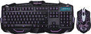 Teclado E Mouse Gamer Com Fio Usb Detalhes Azuis Tc195