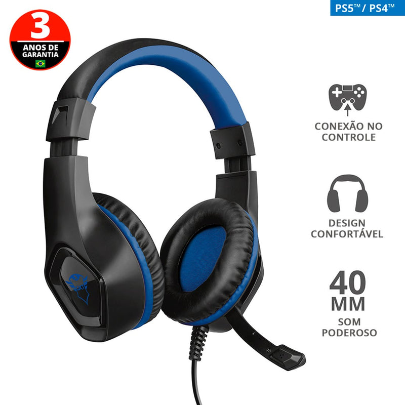 Headset Gamer Trust GXT 404 Rana Blue 23309i