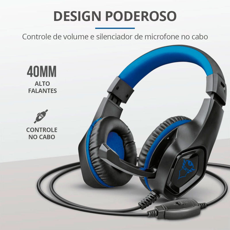 Headset Gamer Trust GXT 404 Rana Blue 23309i