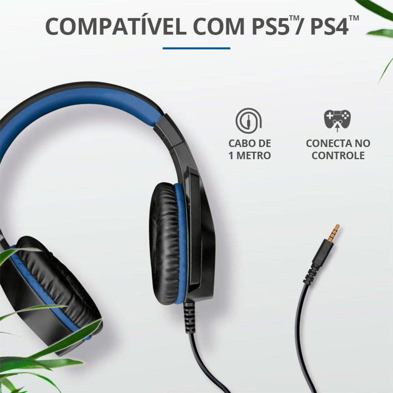 Headset Gamer Trust GXT 404 Rana Blue 23309i