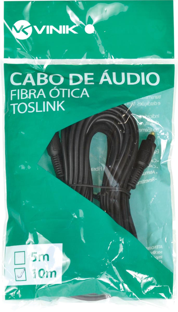 CABO ÓPTICO DE ÁUDIO TOSLINK 10 METROS ATC-10