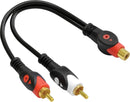 CABO Y RCA FÊMEA X 2 RCA MACHO 20 CM PROFISSIONAL - YRF2RM-20P - PC / 10