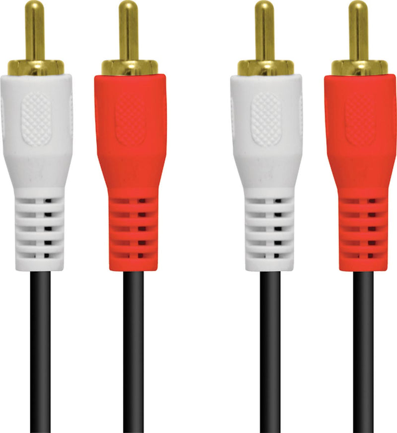 CABO 2 RCA X 2 RCA 1.5 METROS COM CONECTORES DOURADO - 2RCA-15G - PC / 10